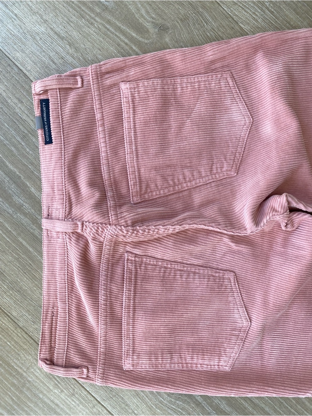 Citizens of Humanity Pink Corduroy Chloe Mid-rise Super Flare Jeans Size 27 - Picture 8 of 10